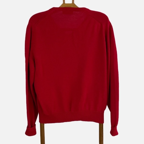 Vintage Indiana Hoosiers Basketball Bobby Knight Sweater V-Neck XXL Red - Picture 2 of 7